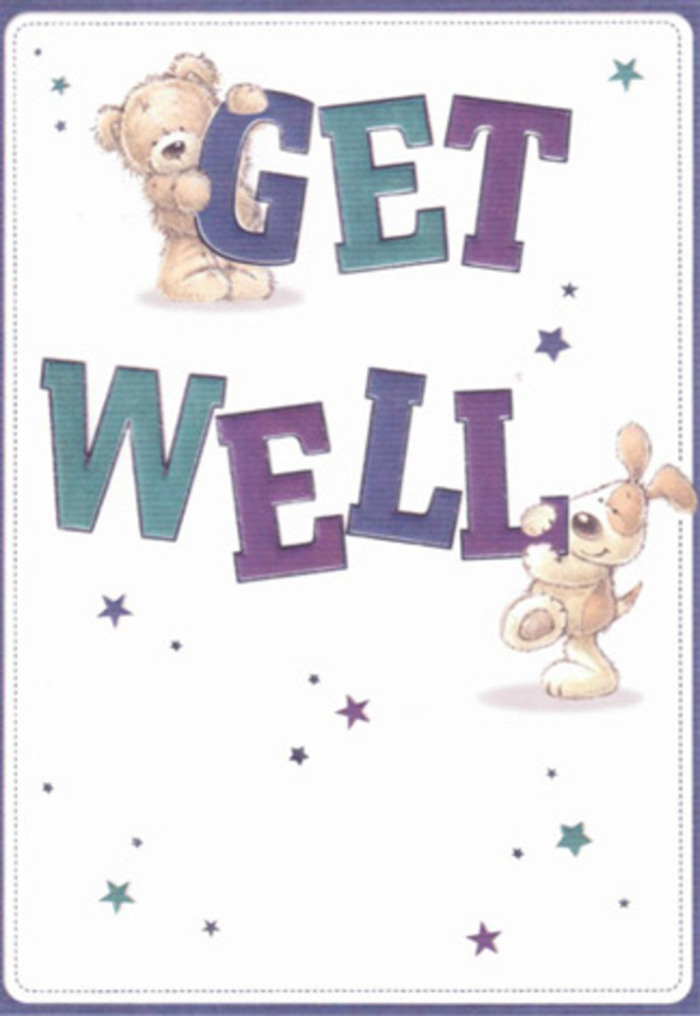 The spirit of gentle encouragement radiates from this lovingly illustrated get well card, effortlessly blending playfulness and sincerity. Two whimsical characters-the gentle bear, with fur that seems almost touchably plush, and the lively pup, its ears velvety and expressive-conspire together to lift the bold, oversized letters of 'Get Well.' Shaded in harmonising tones of rich purple and deep aqua, the confident message stands out against a backdrop of crisp, creamy white, reminiscent of Motspur Park's tranquil mornings. Around them, twinkling stars in hues of blue and violet flit through the air like wishes carried on a breeze from Blenheim Park. The texture of their fur is rendered so vividly, it evokes memories of cherished childhood companions or the tactile comfort of a soft scarf on a chilly day. Much like a bespoke bouquet arranged by skilled hands in the heart of Motspur Park, each artistic touch here is considered-a visual reminder of community support and sincere well-wishing. This card is perfectly suited as a companion to a bouquet for someone in recovery nearby, offering comfort and light in both design and intent.